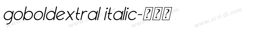 goboldextral italic字体转换